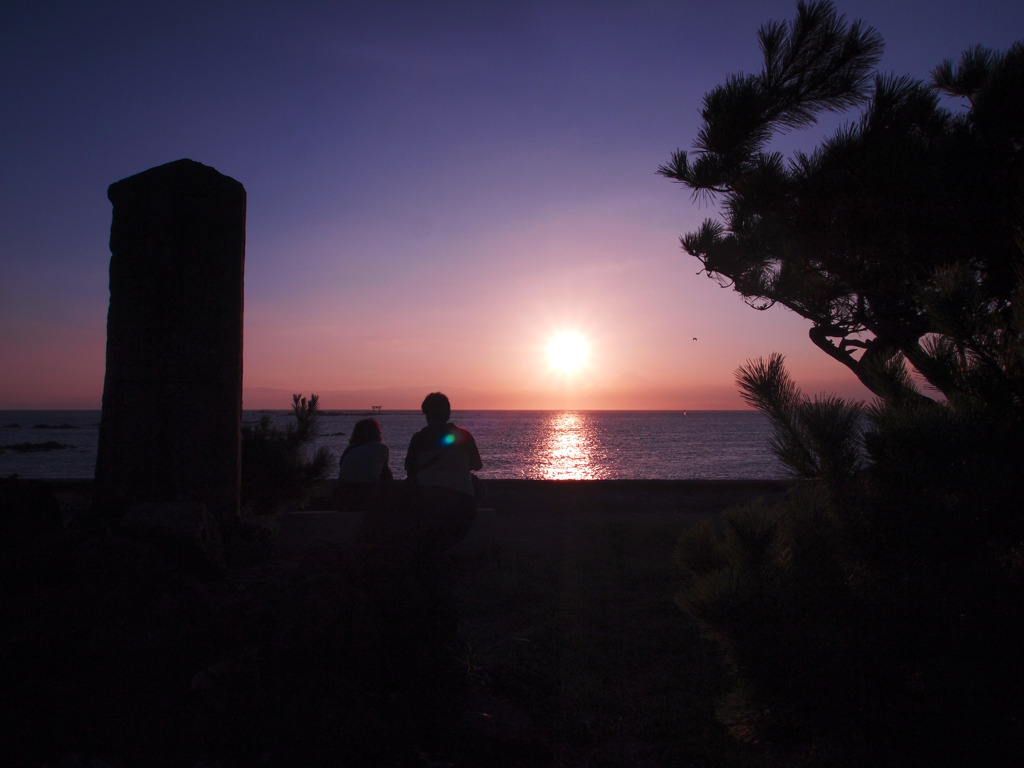 二人だけの夕日