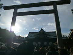 靖国神社にて初詣