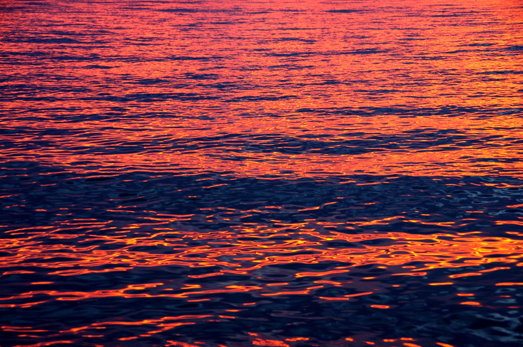 夕焼けの海