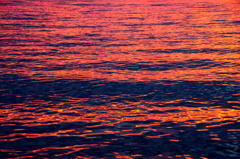 夕焼けの海