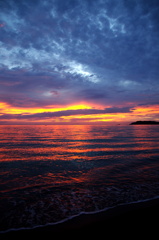 夕焼けの海