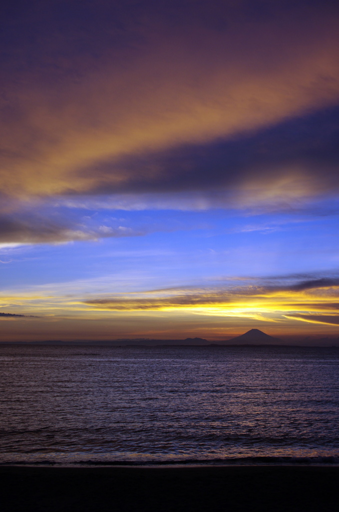 富士山と夕焼け