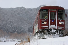 長良川鉄道雪景色