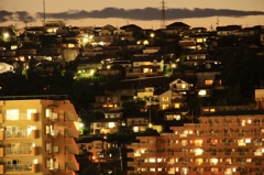夕暮れの住宅街