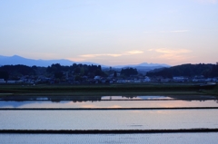 夕刻の田園