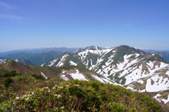 谷川岳　爼倉から望む万太郎山