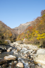 晩秋の谷川