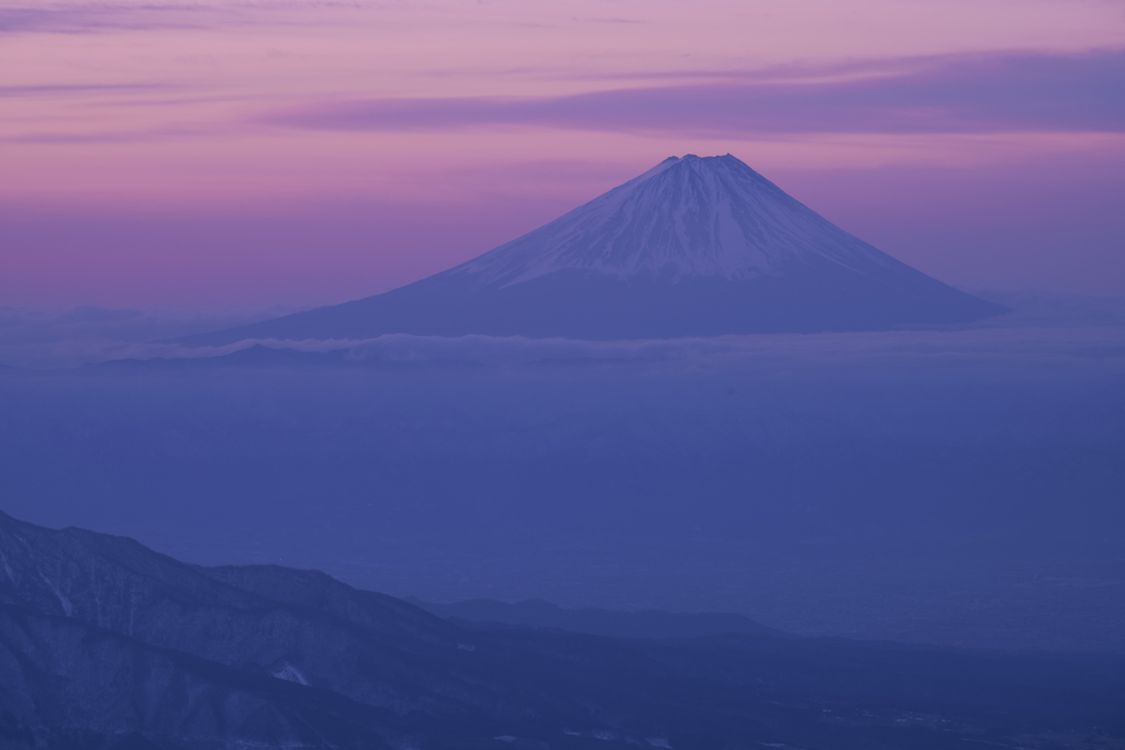赤岳から望む富士
