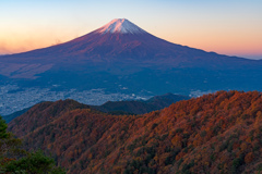 三ッ峠からの秋富士
