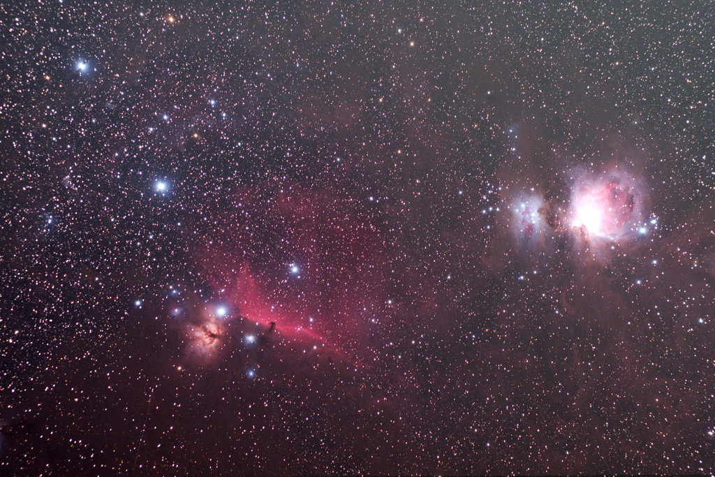 オリオン大星雲から馬頭星雲
