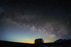 夜明け前の天の川