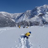雪原で遊ぶ