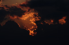 燃える夕焼け