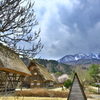 桜と雪と旧家