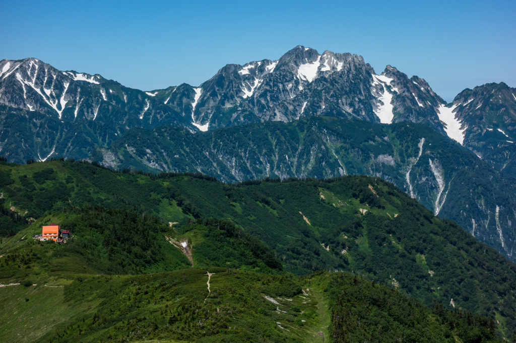 種池山荘と剱岳