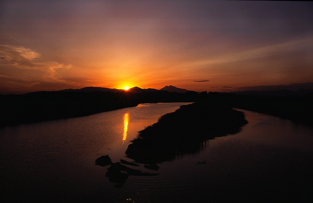 恋瀬川の夕焼け