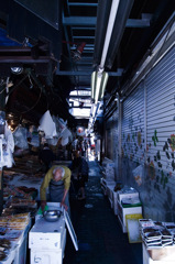路地裏の魚屋
