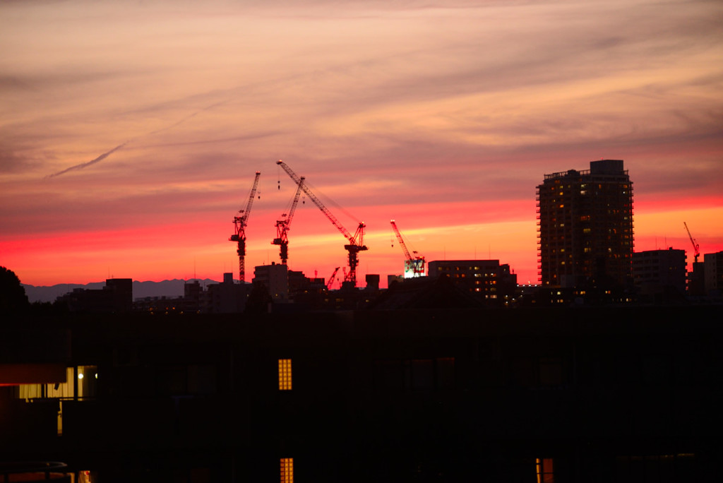 我が家からの夕焼け