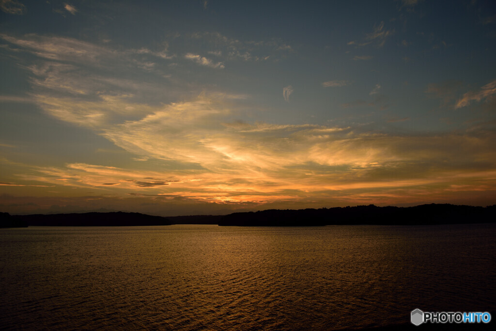 狭山湖の夕焼け