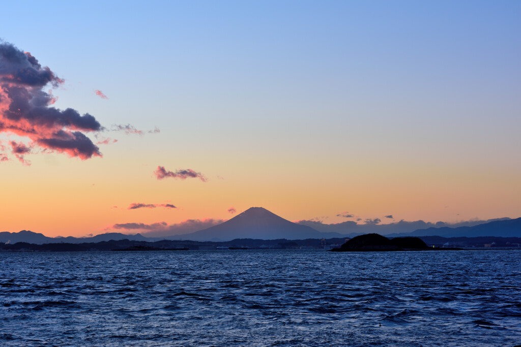 夕焼けフジ
