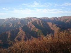 赤く染まった山々