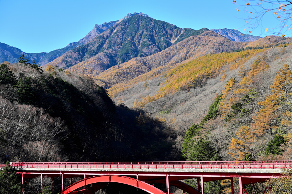 東沢大橋の紅葉