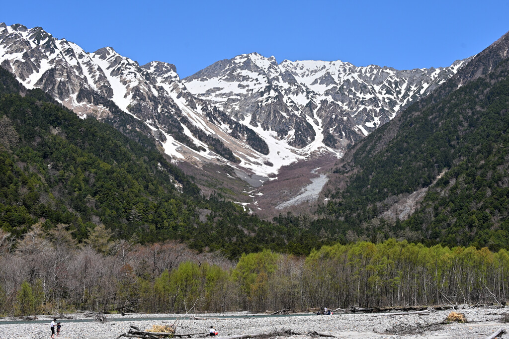 春の穂高連峰