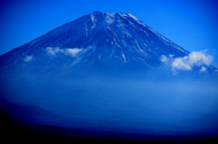 精進湖から見た富士山