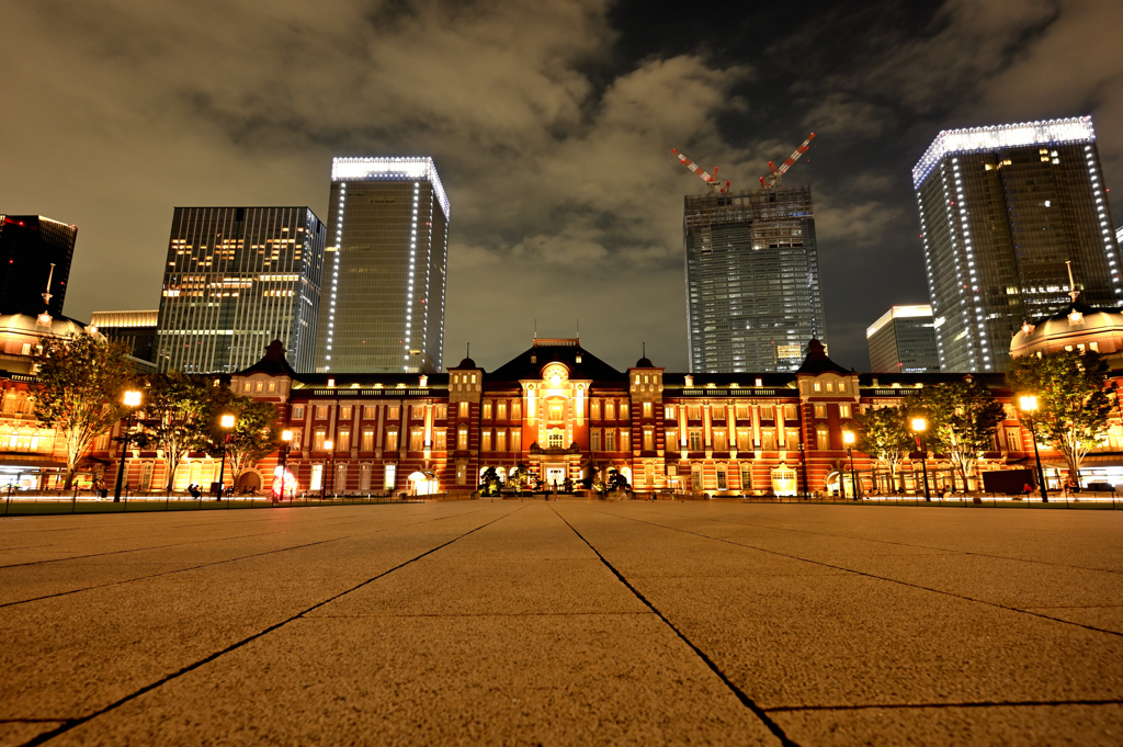 ライトアップ東京駅