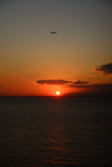 海ほたるから夕陽