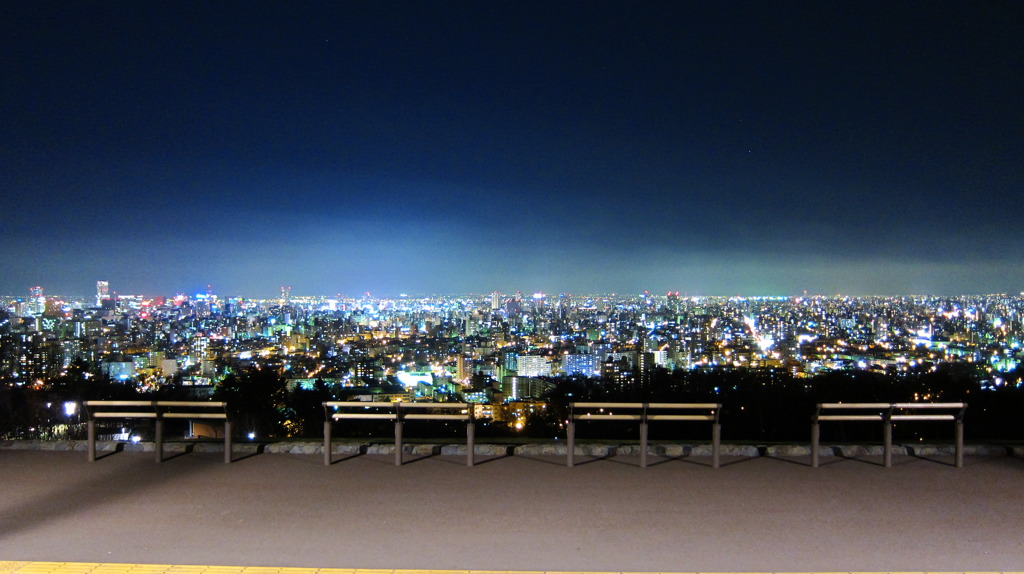 夜の旭山記念公園