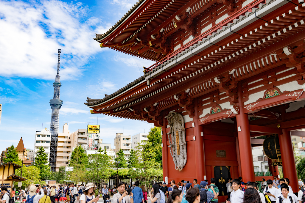 浅草寺と東京スカイツリー