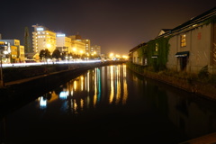 小樽都市夜景　小樽運河