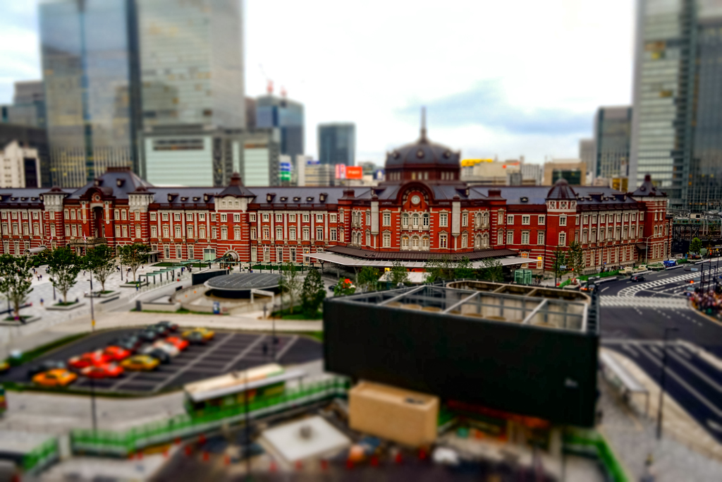東京駅、ミニチュア風