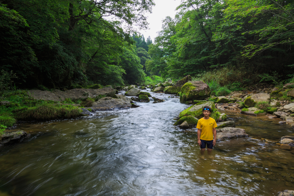 summer camp - 川泳ぎ