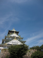 晴天の大阪城