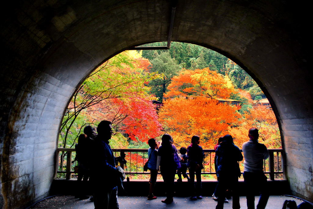 The other side of the tunnel was red