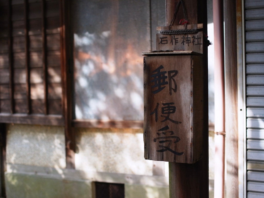 春の陽射し　神社にて