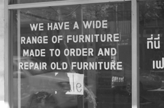 Closed furniture shop