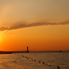 南港の夕日