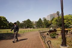 散歩中に