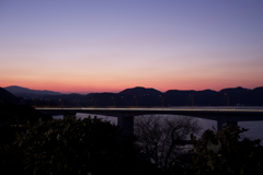 徳島にて夕焼け
