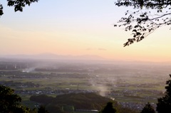 阿武隈山脈最南端の夕暮
