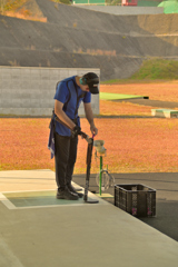 A trap shooter with Beretta
