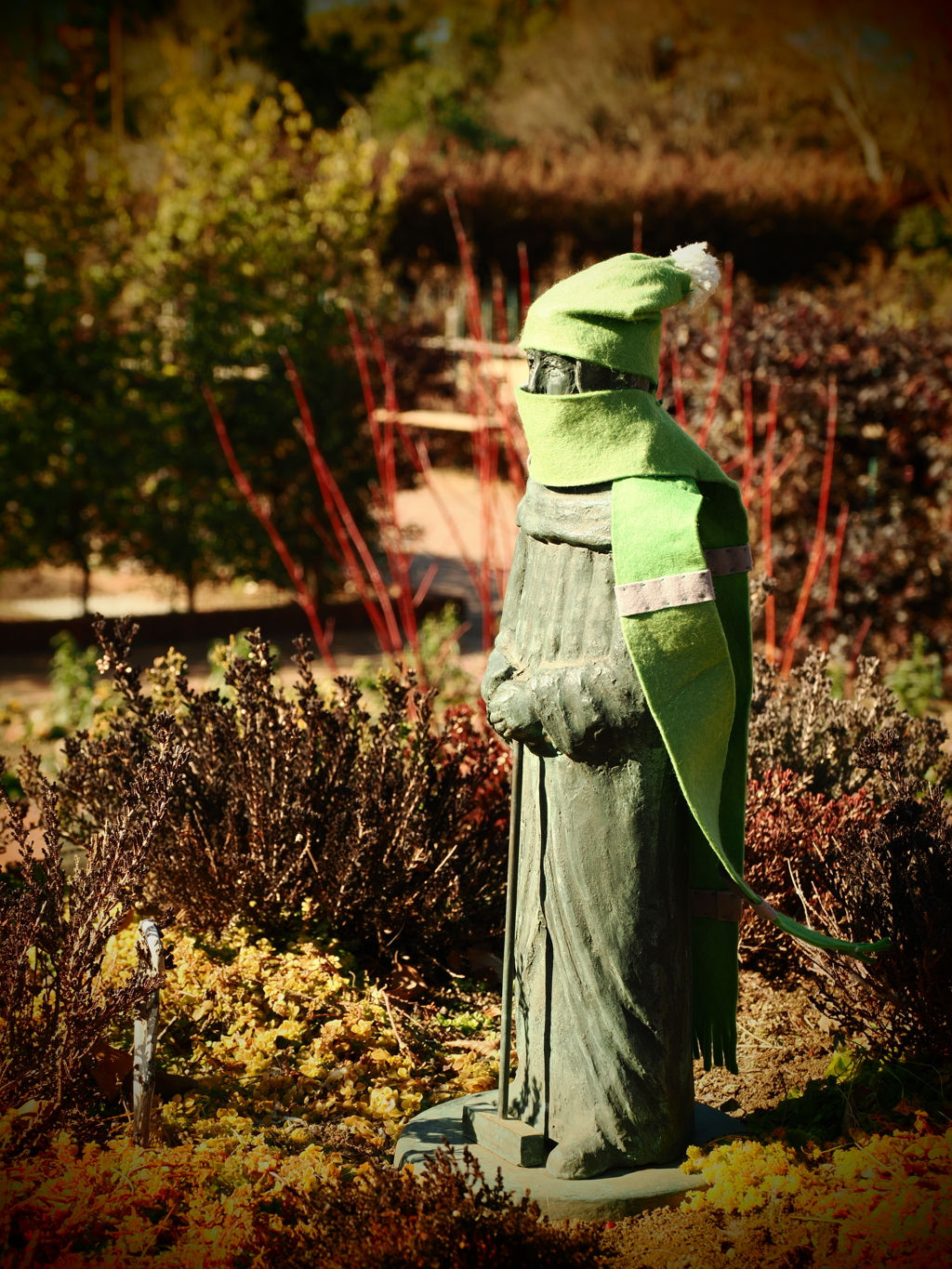 冬のガーデンの神様