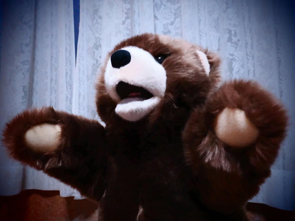 ガォー！ (ぬい撮り練習中)