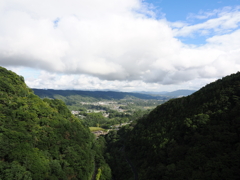 浦山ダムから見た秩父市内