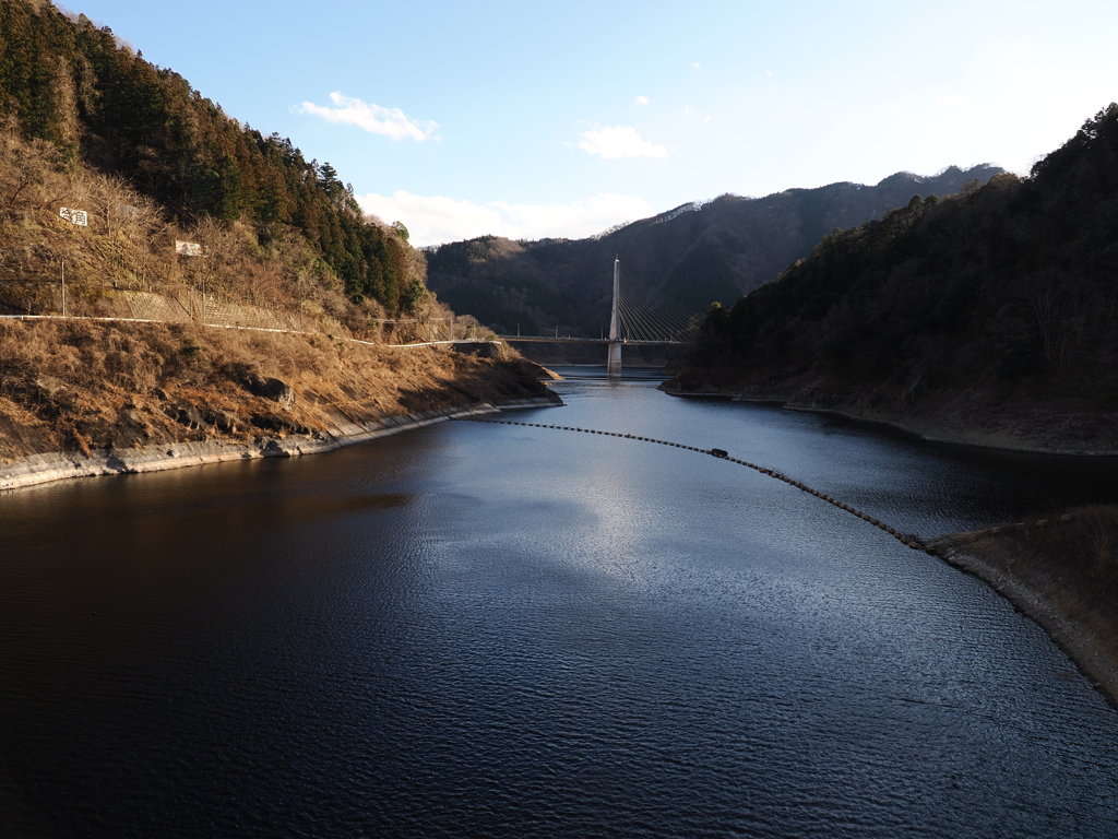 合角ダムから見たダム湖