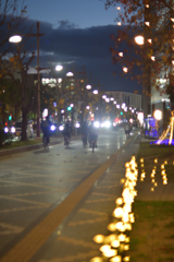 街中のライトアップ