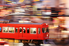 伊予鉄道3000系 流し撮り